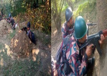 চাঁপাইনবাবগঞ্জ সীমান্তে বেড়া নির্মাণে উত্তেজনা, সতর্ক বিজিবি