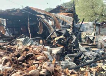 নিয়ামতপুরে আগুনে ভস্মীভূত ৬ দোকান, ১৫ লক্ষ টাকার ক্ষয়ক্ষতি 