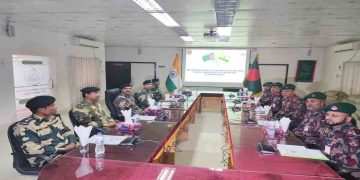 সোনামসজিদে বিজেবি-বিএসএফের মধ্যে সেক্টর কমান্ডার পর্যায়ে সভা অনুষ্ঠিত