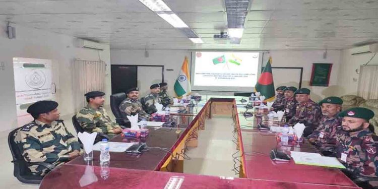 সোনামসজিদে বিজেবি-বিএসএফের মধ্যে সেক্টর কমান্ডার পর্যায়ে সভা অনুষ্ঠিত