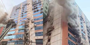 পল্টনের আগুন দুই ঘণ্টা পর নিয়ন্ত্রণে এসেছে