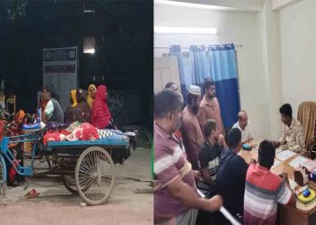 গোমস্তাপুর উপজেলা স্বাস্থ্য কমপ্লেক্সে রোগীর মৃত্যু নিয়ে তুলকালাম! স্বাস্থ্যকর্মীকে মারধর 