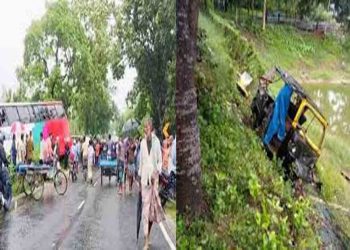 মেয়েকে নিয়ে স্কুলে যাচ্ছিলেন বাবা, বাসের ধাক্কায় প্রাণ গেল বাবা মেয়ের