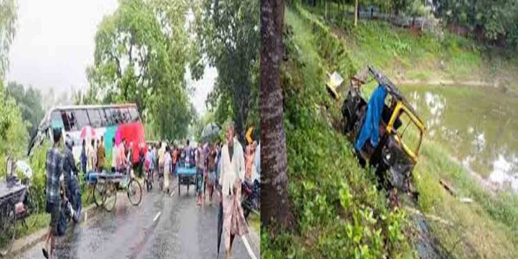 মেয়েকে নিয়ে স্কুলে যাচ্ছিলেন বাবা, বাসের ধাক্কায় প্রাণ গেল বাবা মেয়ের