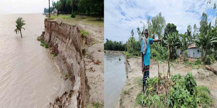 ধরলার ভাঙনে কুড়িগ্রামে নিঃস্ব অর্ধশতাধিক পরিবার, হুমকিতে পাঁচশতাধিক