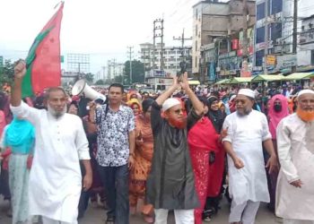 জুলাই গণঅভ্যুত্থান দিবস উপলক্ষে ভালুকায় পৌর বিএনপির বিজয় মিছিল ও আলোচনা সভা