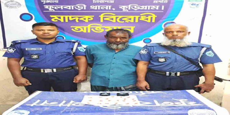 কুড়িগ্রামের ফুলবাড়ীতে ১০০টি ইয়াবাসহ গ্রেফতার ১