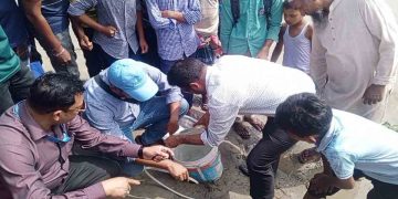 রাজশাহীর গোদাগাড়ীতে পদ্মা নদীর পাড়ে মিথেন গ্যাসের উপস্থিতি শনাক্ত