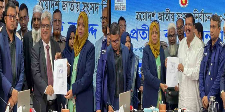 রাজশাহীতে সম্পন্ন হলো ত্রয়োদশ জাতীয় সংসদ নির্বাচনের প্রতীক বরাদ্দ