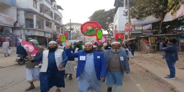 পীরগন্জে হাতপাখা প্রতীকের প্রার্থীর জনসংযোগে ভোটারদের ব্যাপক সাড়া