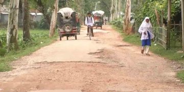 কুড়িগ্রামের নাগেশ্বরীতে সংস্কারের অভাবে সড়কের বেহাল দশা, আশ্বাসে আটকে মেরামত