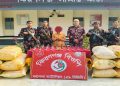 চাঁপাইনবাবগঞ্জ সীমান্তে অভিযানে হলুদ-মরিচের গুড়ার বস্তায় নেশাজাতীয় Eskuf DX সিরাপ জব্দ 