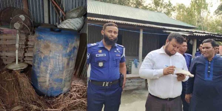 কুড়িগ্রামে বিএনপি নেতার গোয়ালঘর থেকে ড্রামভর্তি পেট্রল উদ্ধার, ১০ হাজার টাকা জরিমানা