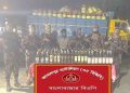 কুড়িগ্রামের রৌমারীর সীমান্তে বিজিবি’র অভিযানে ভারতীয় মদ জব্দ