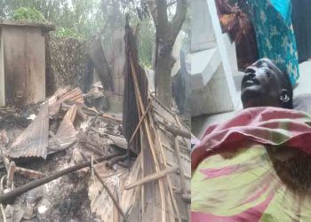 ভোলাহাটে পূর্বশত্রুতার জেরে বাড়িতে আগুন : নিহত ১, আহত ১২