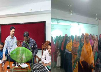 ভোলাহাটে আরআরএমইপি প্রকল্পের স্বচ্ছ লটারিতে ৪০ জন নারী শ্রমিক নিয়োগ